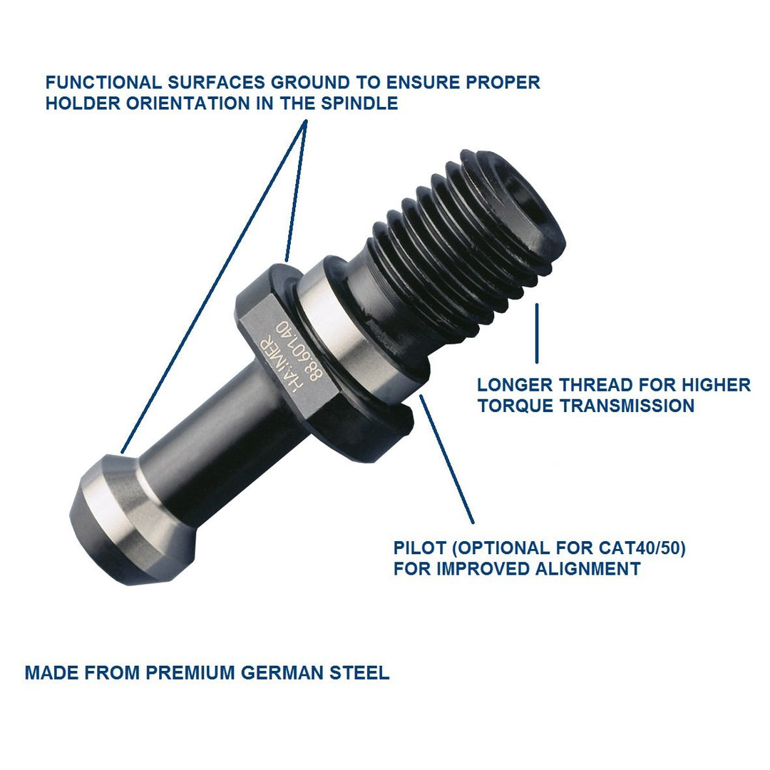 Haimer 88.300.40 Retention Knauf für SK 40 mit Bohrung, ott-groove