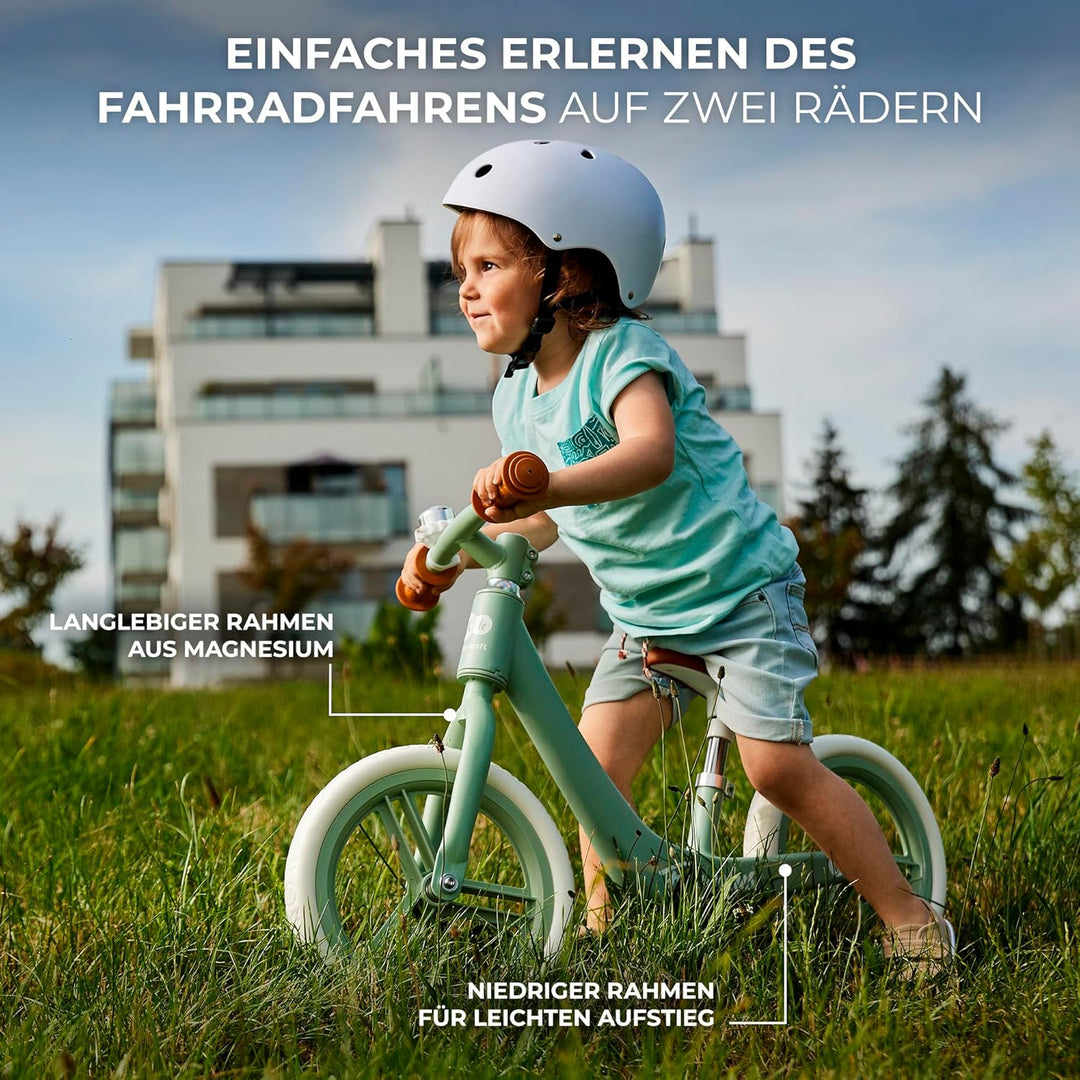 Kinderkraft Laufrad FLY PLUS 2, Lernlaufrad, Kinderlaufrad, Fahrrad mit Zubehör, Klingel, höhenverst