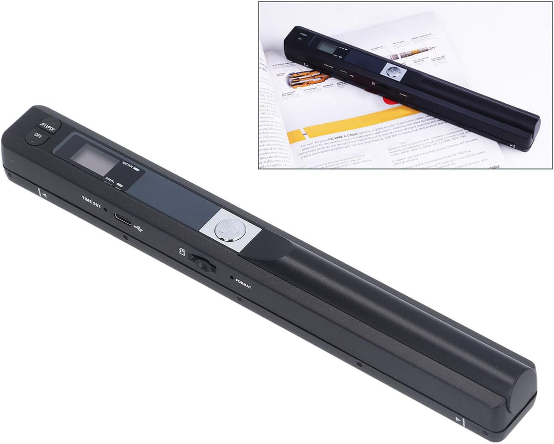 Tragbarer Dokumentenscanner, 900 DPI Handscanner für A4 Dokumente, Bilder, Seiten, Texte, PDF/JPG Fo