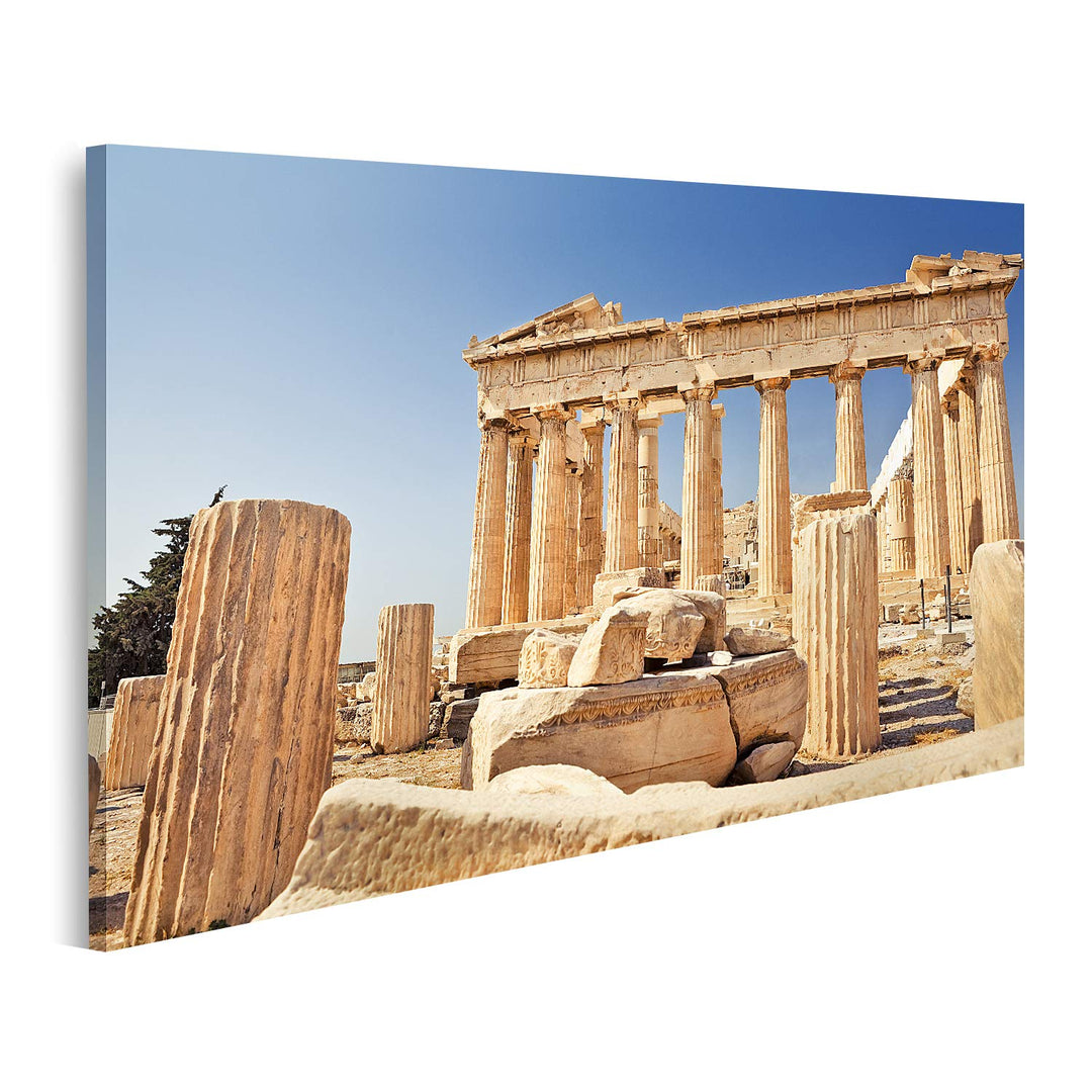 islandburner Bild auf Leinwand Parthenon Akropolis Athen Bilder Wandbilder Poster Leinwand 100x57cm,