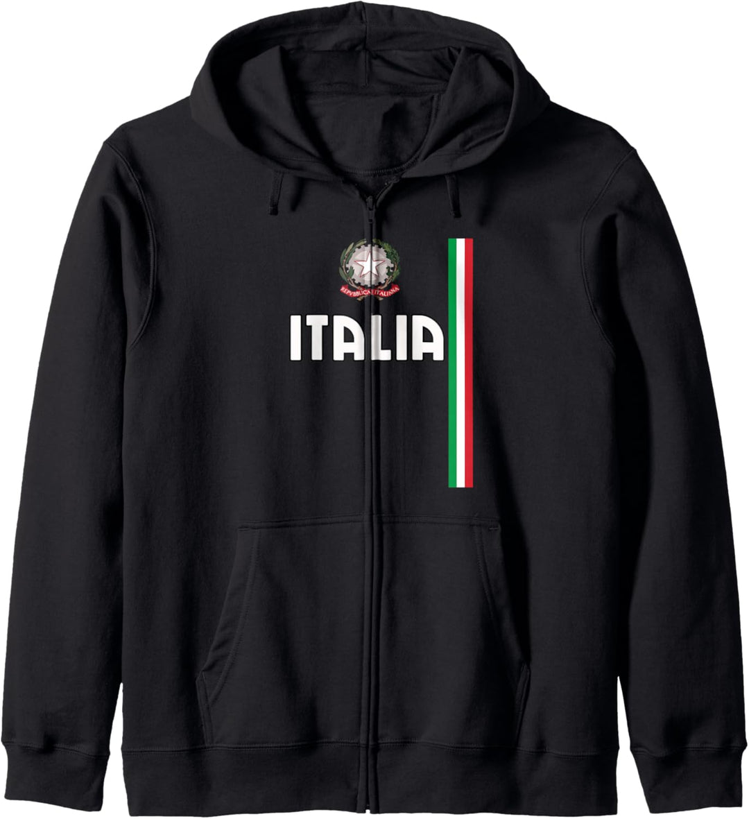 Italia Sports-style Italian Flag and Emblem Design Kapuzenjacke