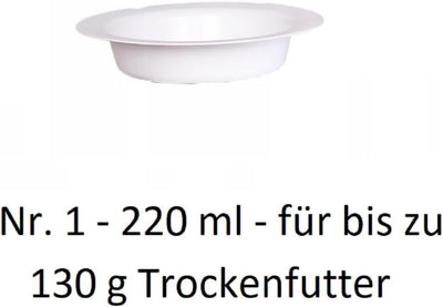 Napf Futternapf Fressnapf für Trockenfutterspender Futterautomat Hunde Katzen (Nr. 1-220 ml - für bi