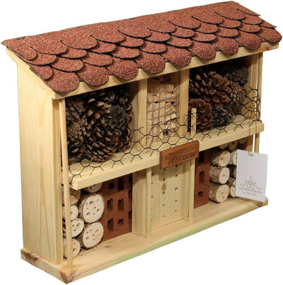 LUXUS-INSEKTENHOTELS 22627e "Landhaus Komfort" Bausatz - Design Wildbienenhaus aus unbehandeltem Hol