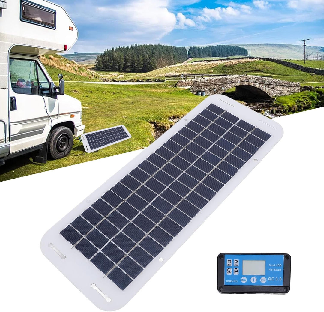 Solarpanel, 30 W Solarpanel, Tragbares Solarstrom-Ladegerät, Wasserdichtes Monokristallines Solarpan