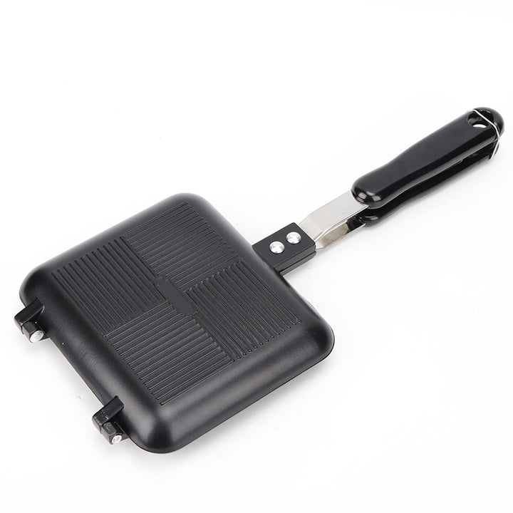 16 x 14 cm quadratische Bratpfanne Doppelseitiger Sandwichmaker Antihaft Kochpfanne Pfannkuchenpfann