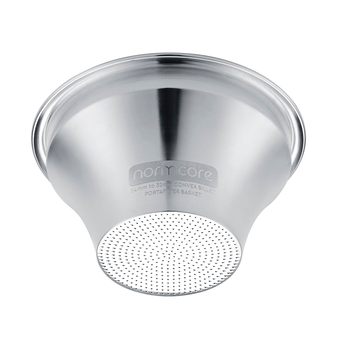 Normcore 54 mm konvexes Billet-Siebträgerkorb-Set, konvexer Espressokorb mit CNC-gefräster variabler