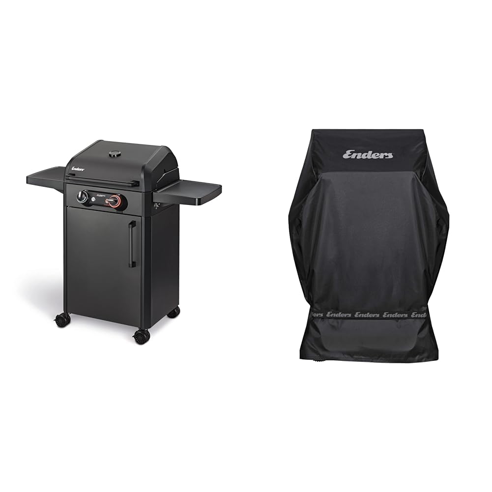 Enders Elektrogrill eFLOW PRO 2 TURBO SHADOW, Gussrost SWITCH GRID &amp; Premium Wetterschutzhülle für E