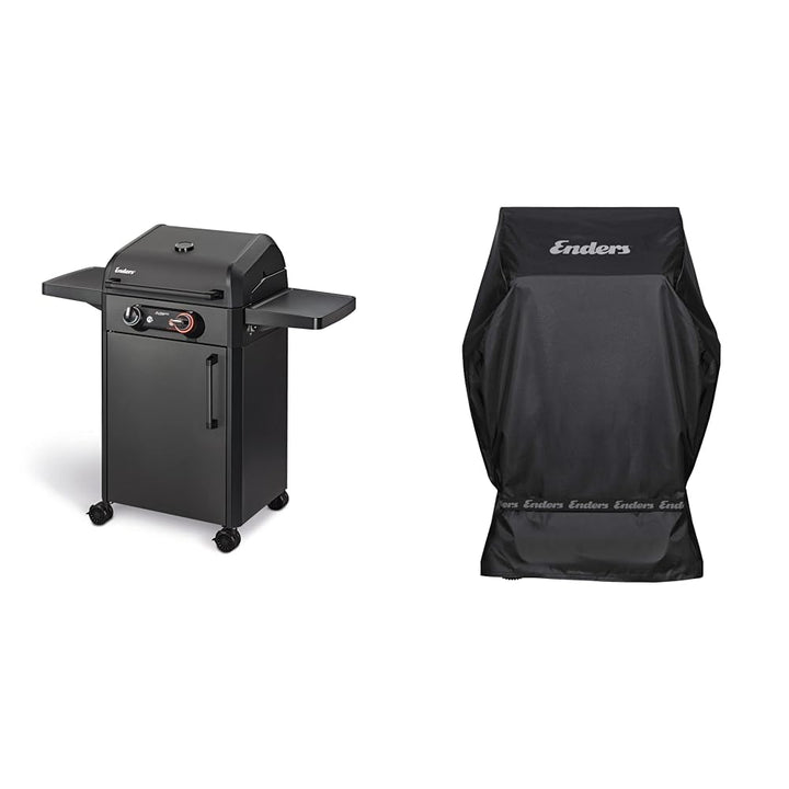 Enders Elektrogrill eFLOW PRO 2 TURBO SHADOW, Gussrost SWITCH GRID &amp; Premium Wetterschutzhülle für E