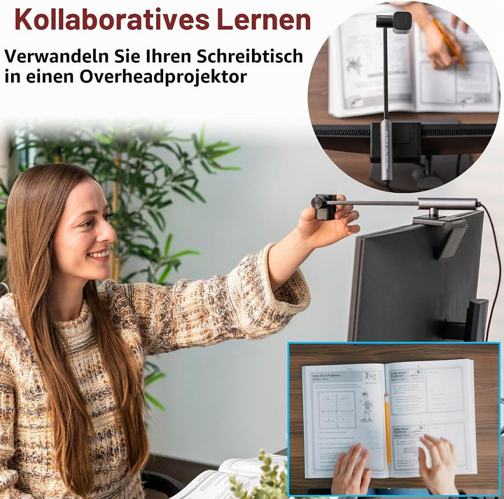 CA Essential Webcam Flex (WC-Flex) – Multifunktions-HD-Webcam mit drei Montagepositionen, Mittelansi