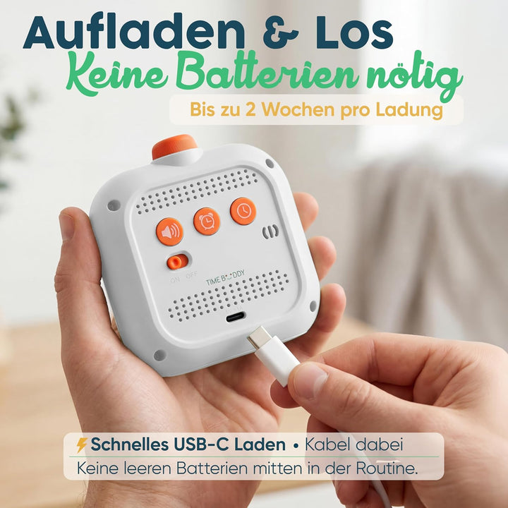 Digitaler Visueller Timer für Kinder - Wiederaufladbar, Geräuschlos 99-Minuten-Kinder-Timer für Schu