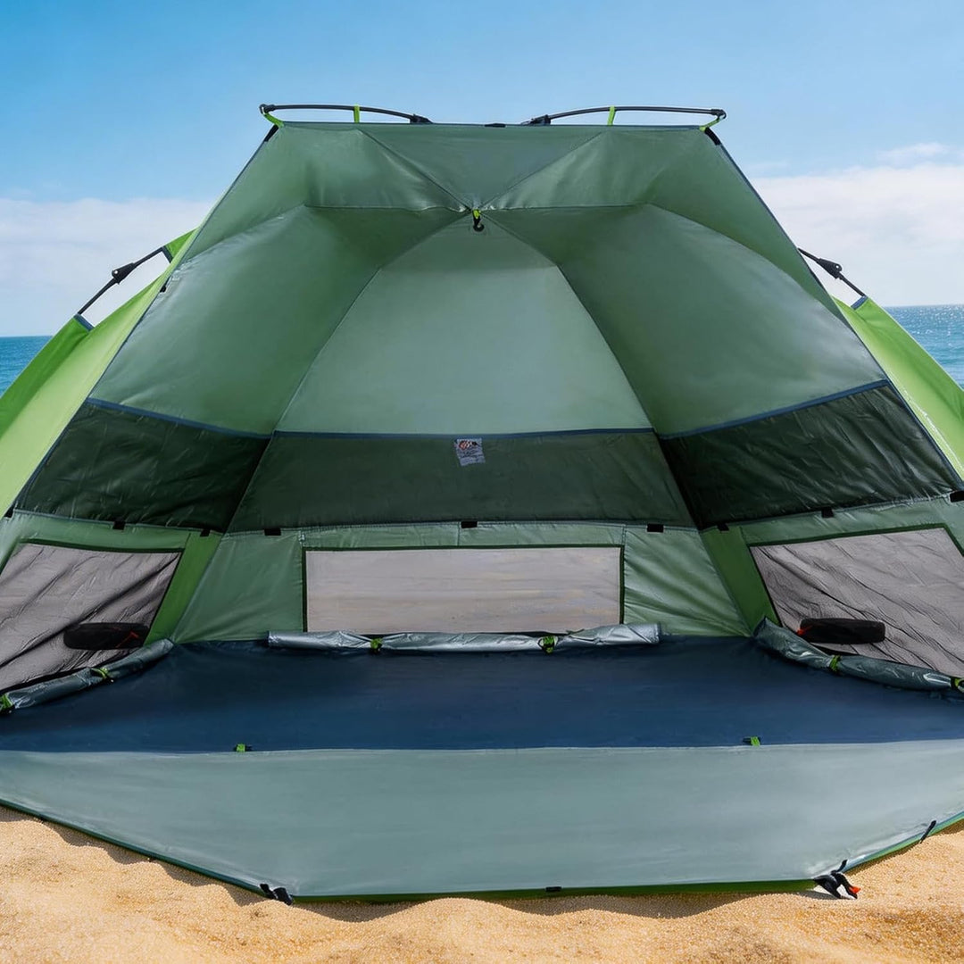 Three Bears Pop-Up-Strandzelt – UV-Schutz LSF 50+, leichte und tragbare Cabana für 3–4 Personen, ein