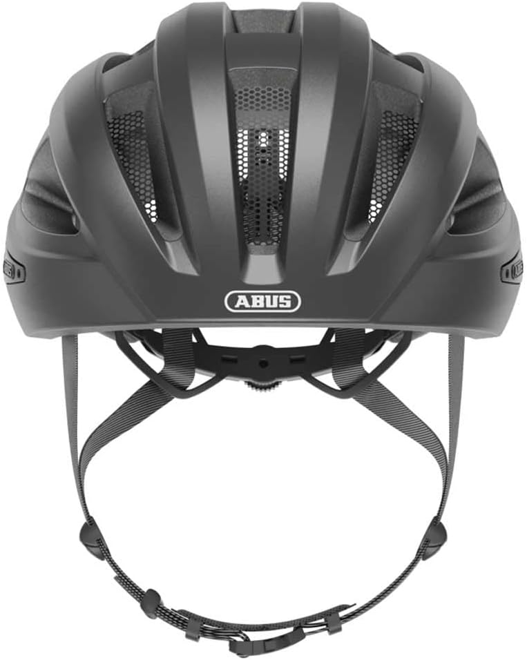 ABUS Rennradhelm Macator - sportiver Fahrradhelm für Einsteiger - auch für Zopfträger/-innen - für D