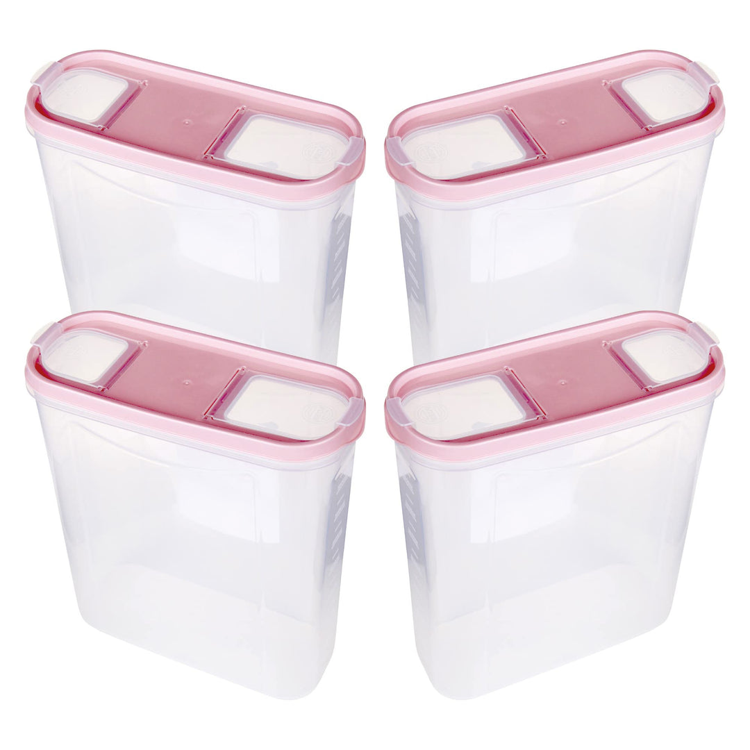 Bestlivings Vorratsdosen mit Deckel 4,5 Liter (4er Pack/Altrose), Luftdicht Schüttdose BPA frei, Vor