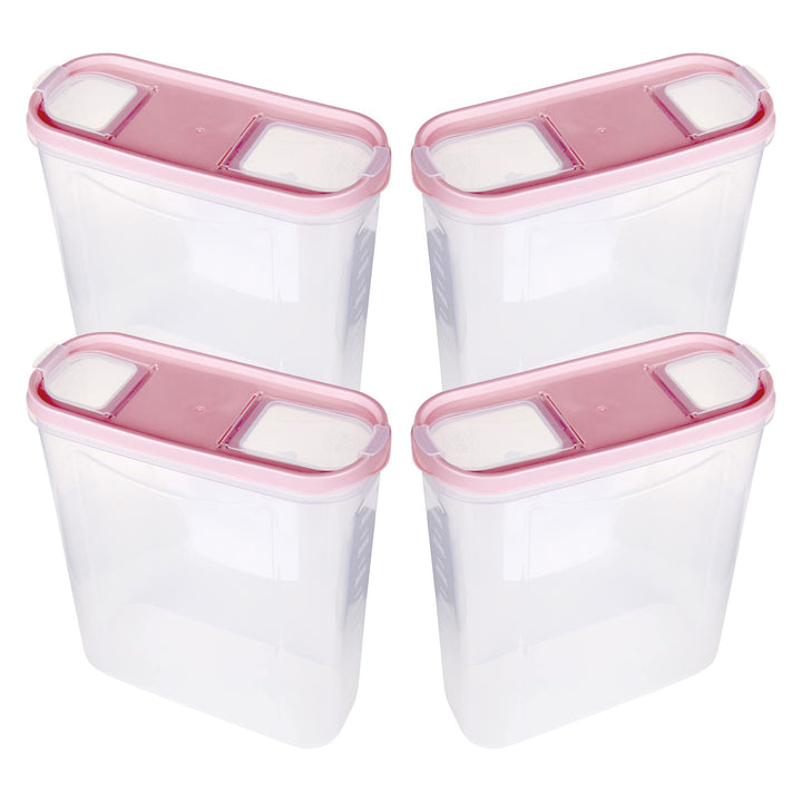 Bestlivings Vorratsdosen mit Deckel 4,5 Liter (4er Pack/Altrose), Luftdicht Schüttdose BPA frei, Vor