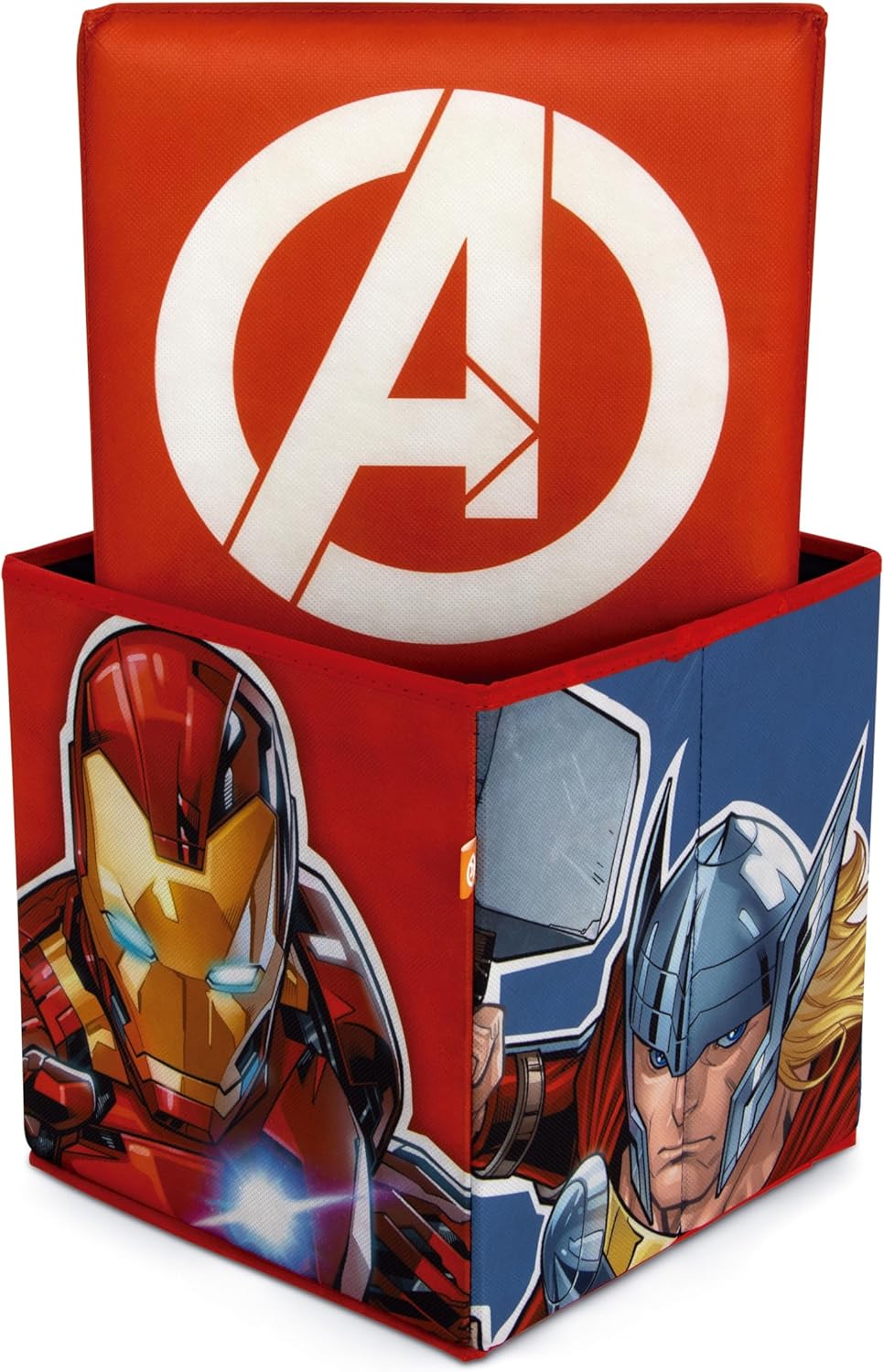ARDITEX - Faltbarer Aufbewahrungswürfel für Kinder mit Avengers-Motiv und gepolstertem Deckel - Offi