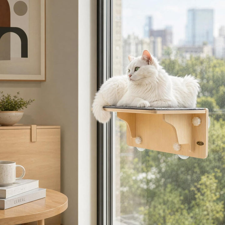 Katzen Fensterliege, Katzen Hängematte, Katzenbett Fenster Klappbar, Katzenhängematte mit Grosse Sau