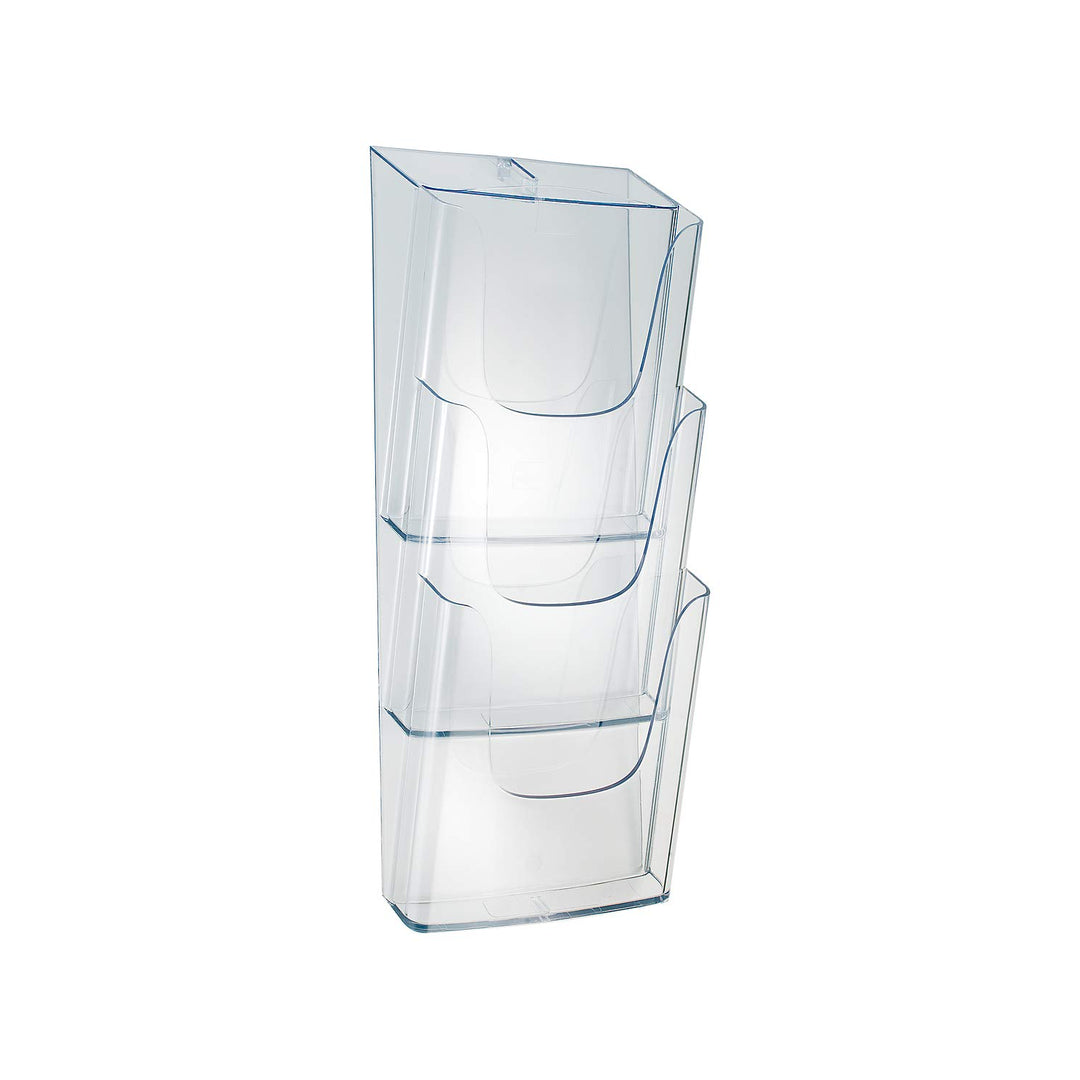 SIGEL LH135 Wand-Prospekthalter aus Acryl mit 3 Fächern, DIN A4, transparent für DIN A4 1 Stück, für