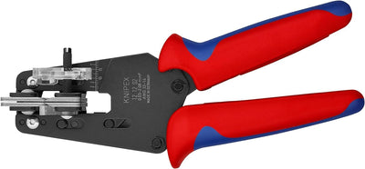 Knipex Präzisions-Abisolierzange mit Formmessern brüniert, mit Mehrkomponenten-Hüllen 195 mm 12 12 0