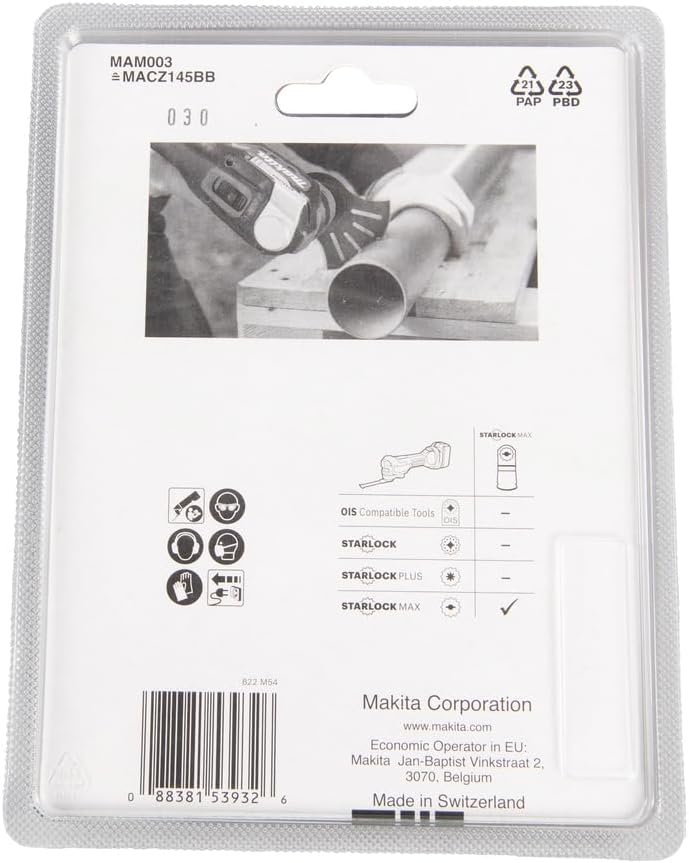 Makita B-66422 Starlock Max BiM Segmentsägeblatt 100 mm MAM003 wood and metal, für Holz, Holz mit Na