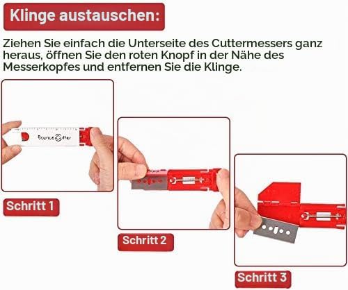 UCEC 6 Stück mini universal Sicherheits-Messer Cuttermesser mit automatischem Klingen-Rückzug, im Ta