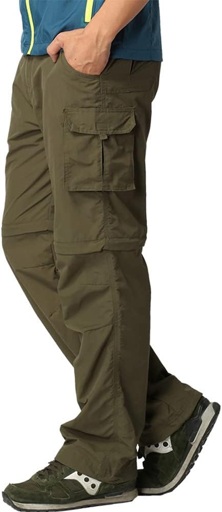 Herren Wanderhose Zip Off Leichte Atmungsaktiv Schnell Trockend Trekkinghose Abnehmbar Funktionshose