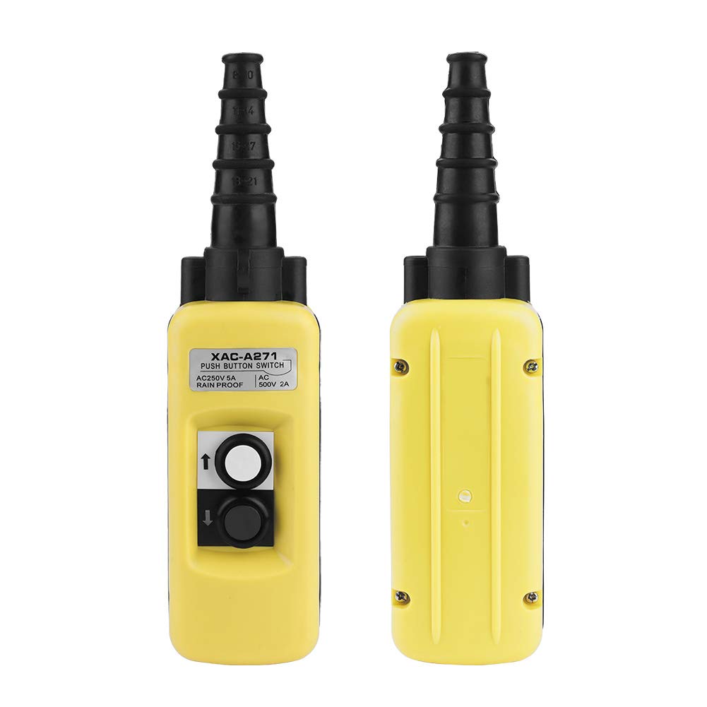 XAC-A271 Crane Kettenzug Push Control Button Switch Heben Anhänger Controller 2 Tasten