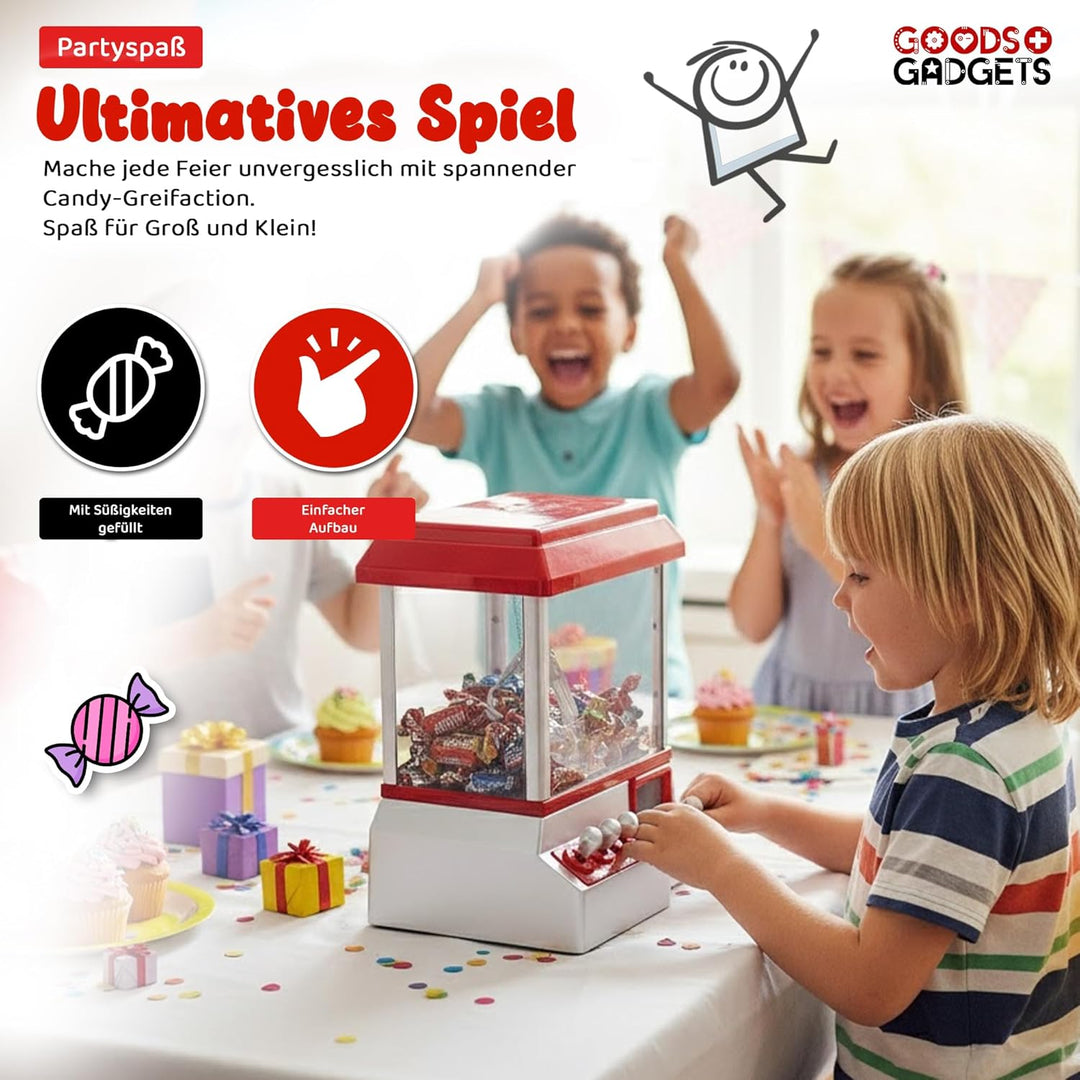 Candy Grabber Süssigkeitenautomat Süssigkeiten Greifautomat Greifer Spielautomat rot, Rot