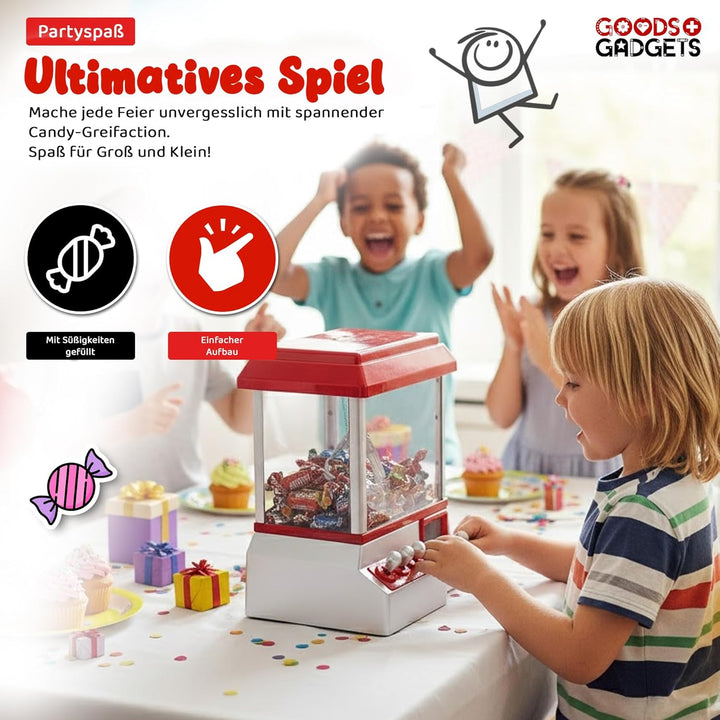 Candy Grabber Süssigkeitenautomat Süssigkeiten Greifautomat Greifer Spielautomat rot, Rot