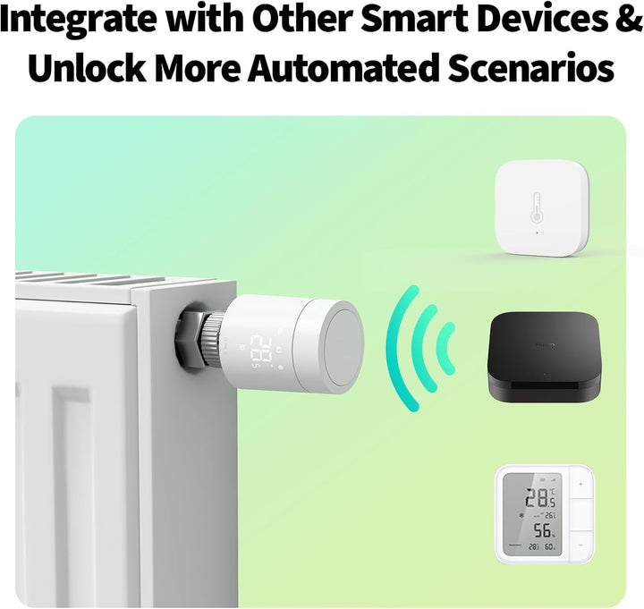 Aqara Smartes Heizkörperthermostat W600, Unterstützt Zigbee/Thread, Energiesparen, Sprachsteuerung,