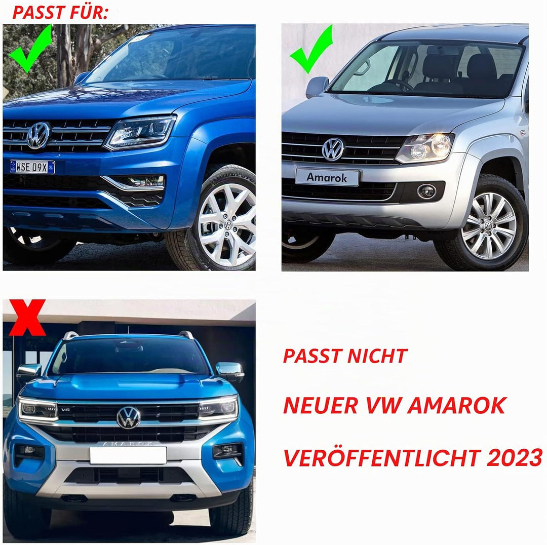 JHCHAN Heckscheinwerferabdeckung, Vorder- und Rücklicht-Set, Aussenschutzverkleidung für VW Amarok 2