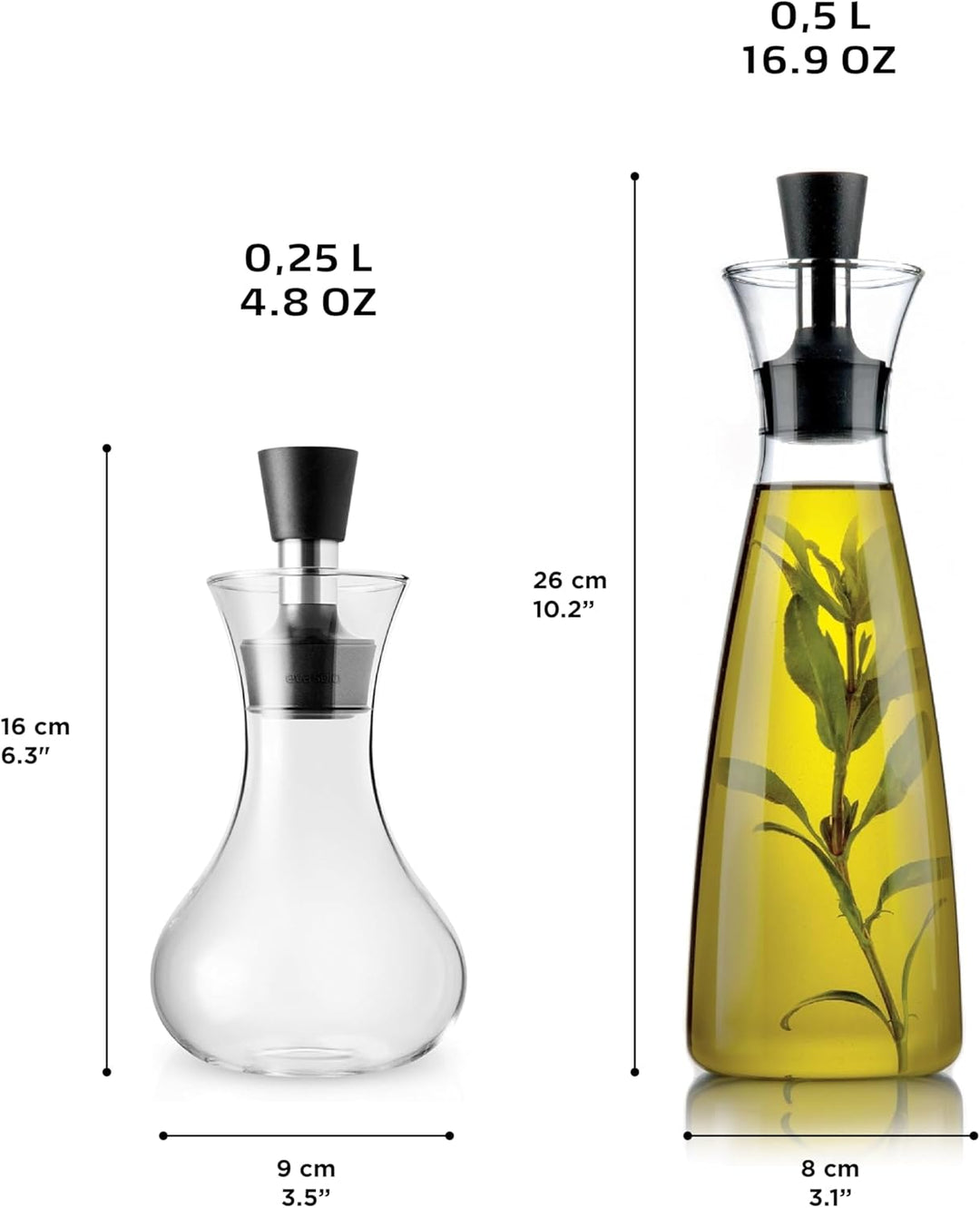 Eva Solo | Set Oilcarafe & Dressingshaker | Drip-Free – no Oil or Dressing on The Table |