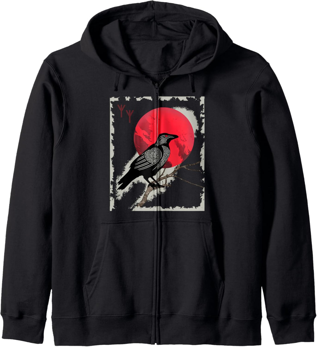 Wikinger Odin Rabe keltische Knoten Mode für Frauen & Männer Kapuzenjacke