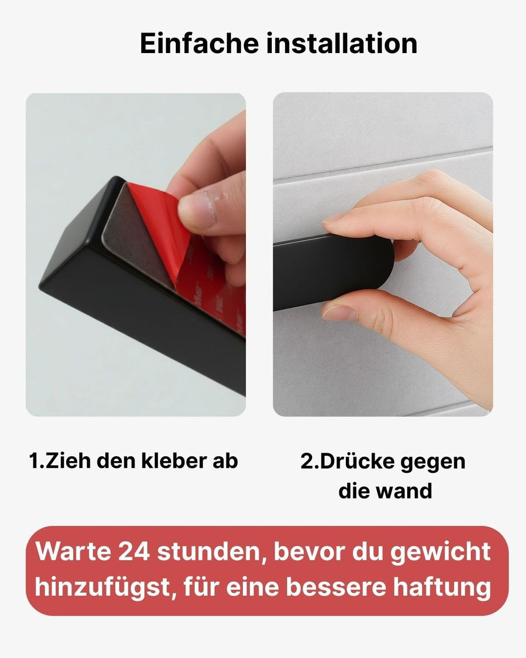 HOLESS - Handtuchhalter Ohne Bohren - Edelstahl - Starker 3M Kleber - Kein Bohren Langlebig - Unters