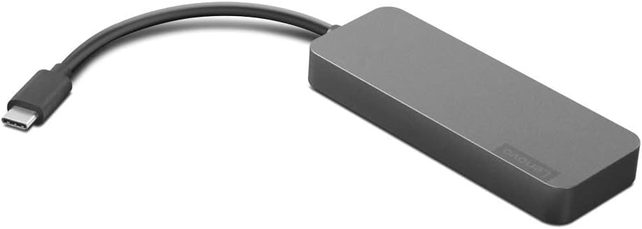 Lenovo [Adapter] 4-Port-USB-A-Hub mit USB-C-Stecker, Works with Chromebook (WWCB), schwarz Adapter: