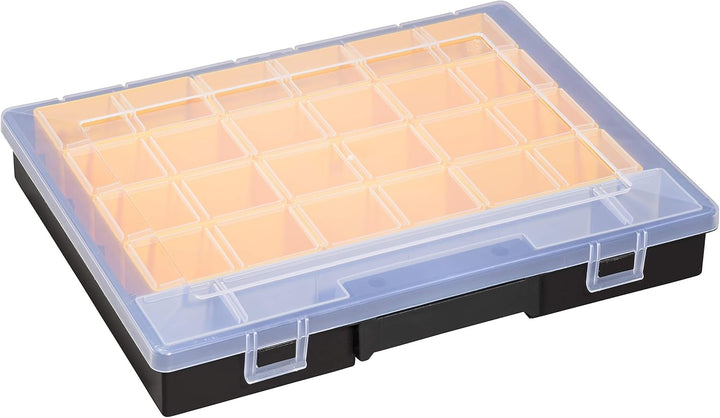 Allit 457201 Sortimentskasten EuroPlus Flex 37-15, 13 lose Einsätze, 15 Fächer, Sortierkasten, Schra