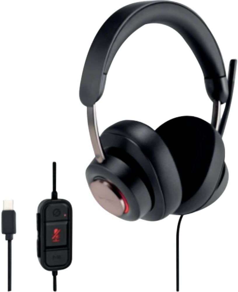Kensington H2000 Over-Ear USB-C Kopfhörer mit Mikrofon, Windows- und Mac-kompatibel, Noice Cancellin