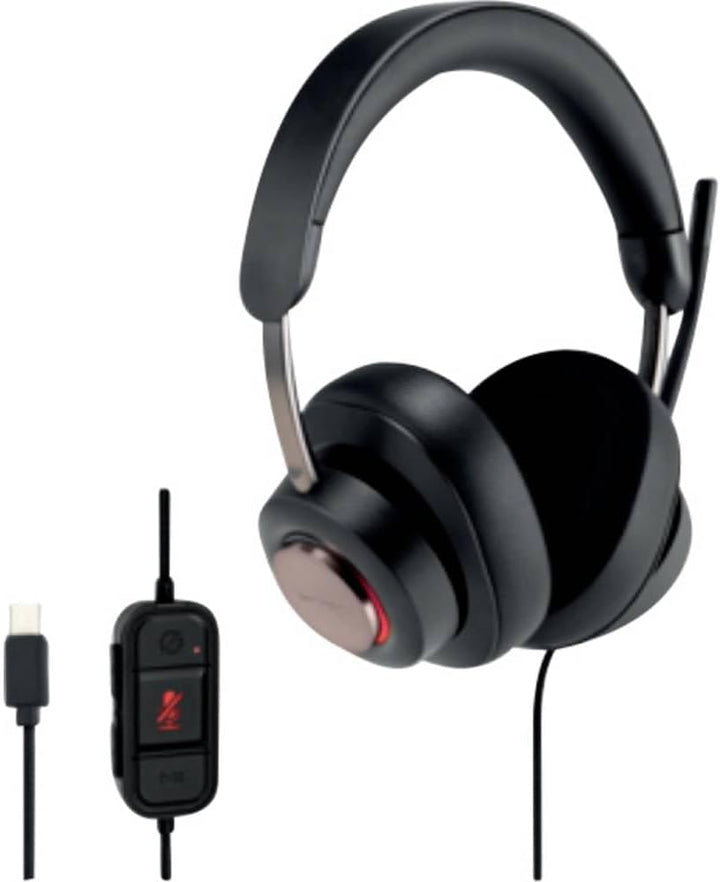 Kensington H2000 Over-Ear USB-C Kopfhörer mit Mikrofon, Windows- und Mac-kompatibel, Noice Cancellin