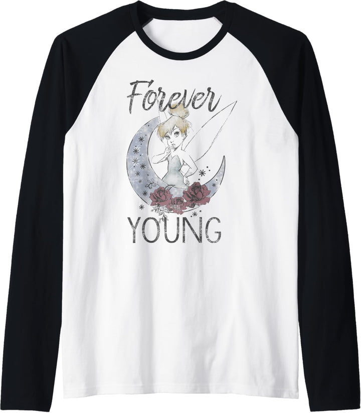 Disney Peter Pan Tinker Bell Forever Young Moon Raglan