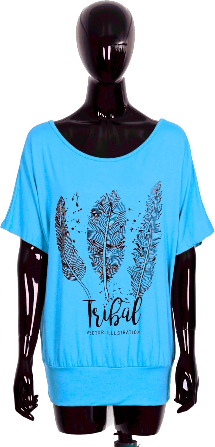 Van Der Rich ® - Oversize T-Shirt mit Fledermausärme - Damen 