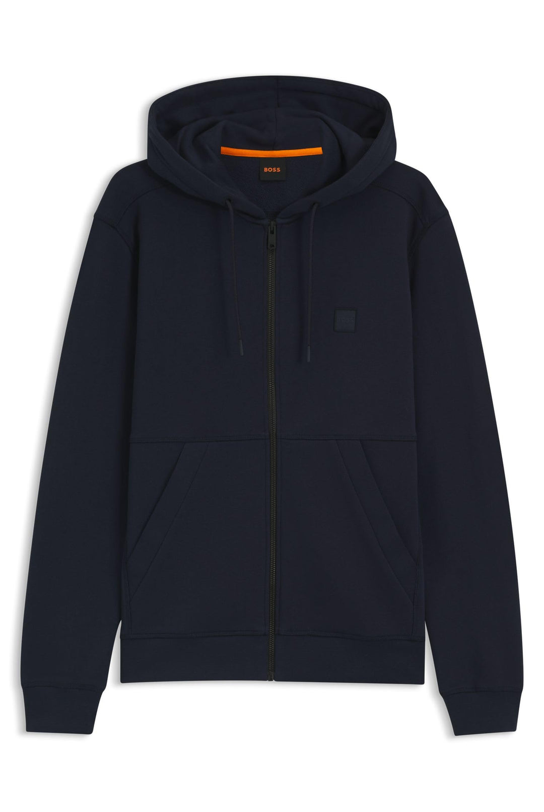 BOSS Herren Zetalky Kapuzenjacke aus Baumwoll-Terry mit Logo-Aufnäher S Dark Blue404, S Dark Blue404