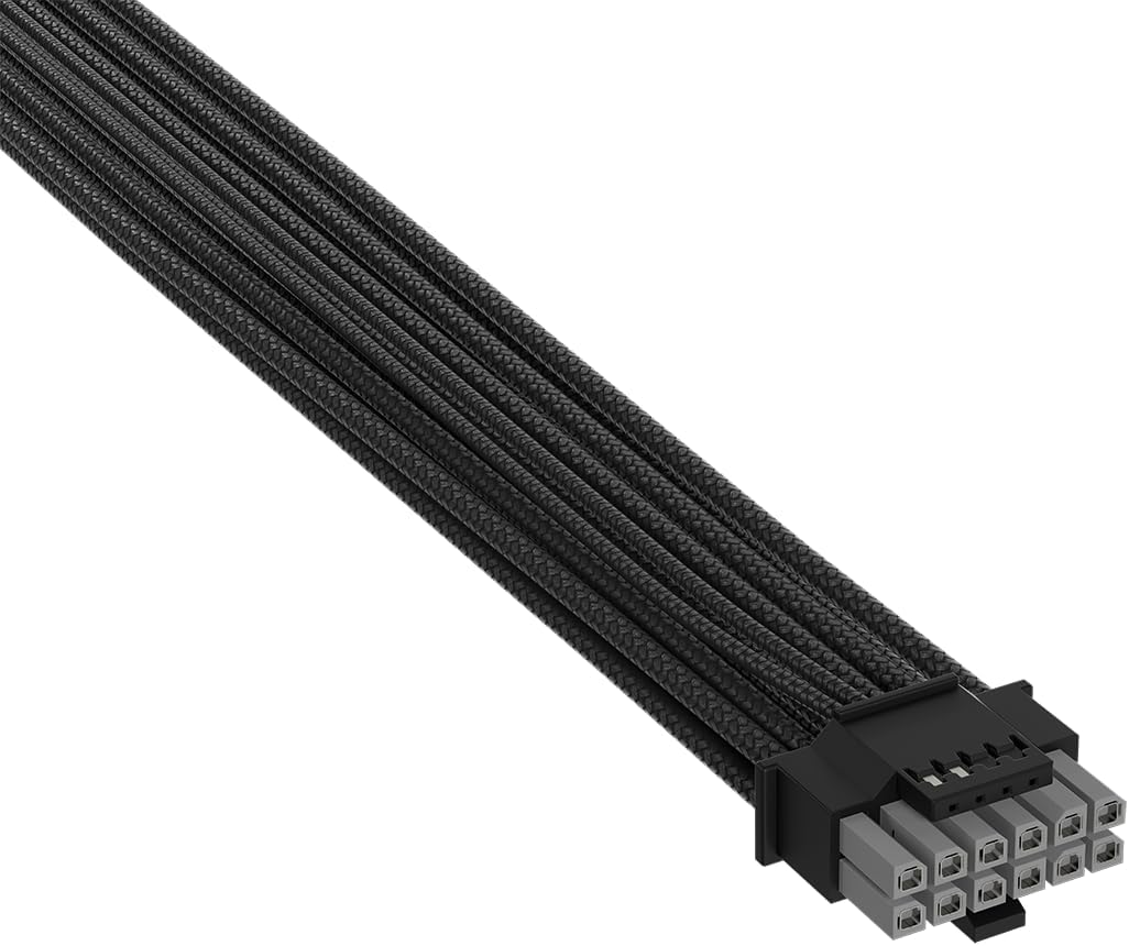 Corsair Elite Premium Typ 4 Einzeln Ummantelte 2x 8-Pin zu PCIe 12V-2x6 600W PSU-Kabel – Dreilagiges
