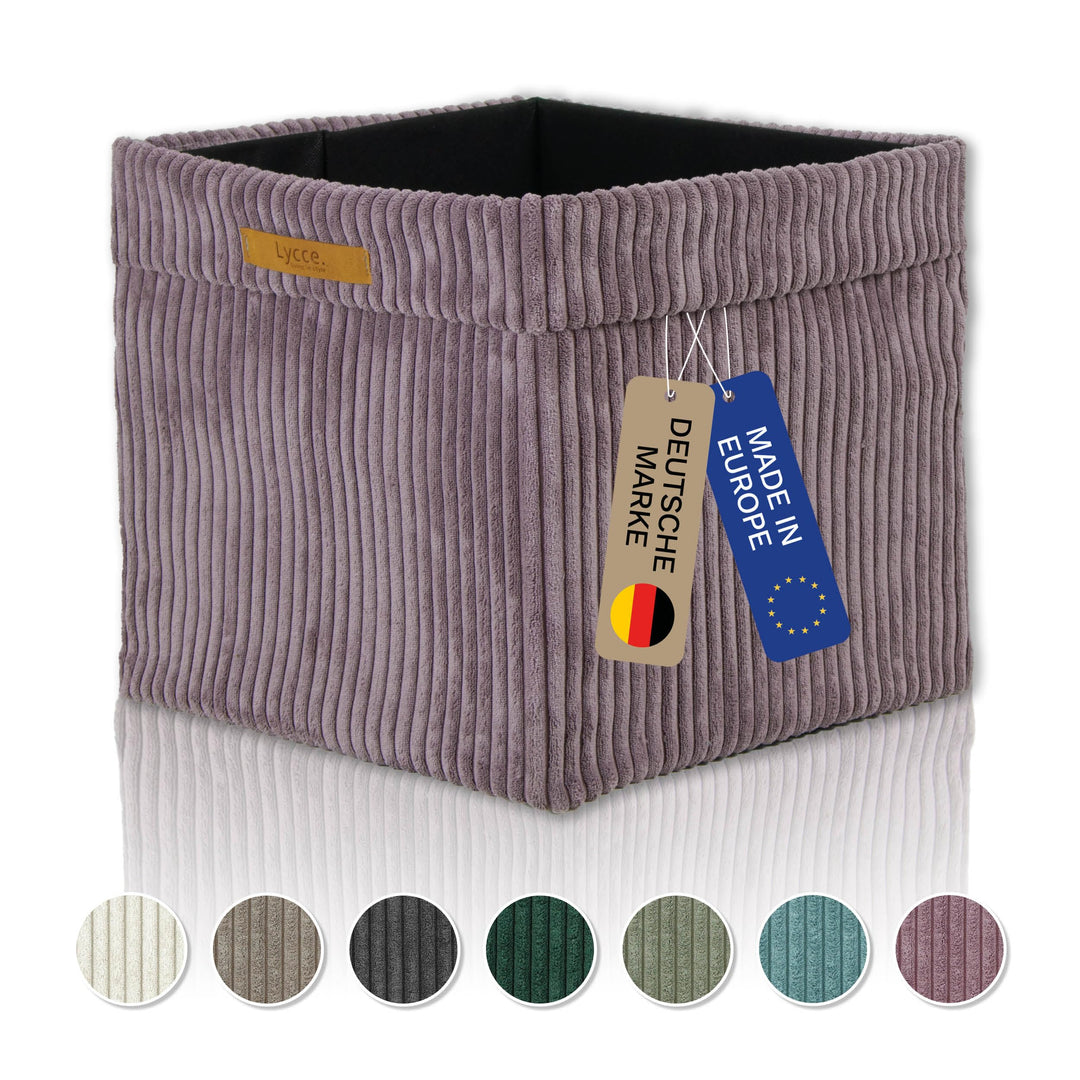 Kallax Box aus trendigem Cordstoff | Aufbewahrungskorb für Kallax Regal | Faltbox 33 x 33 x H31 cm m