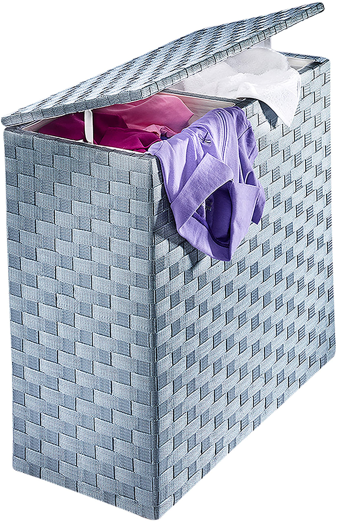 Kobolo Wäschesammler Wäschesortierer - Nylon - grau - 125L - 2 Fächer