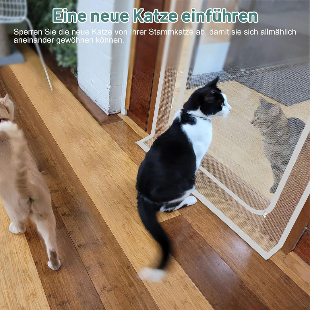 Katzengittertür, verstärkte Maschendrahtgittertür für die Einführung Neuer Katzen, Haustiere drinnen