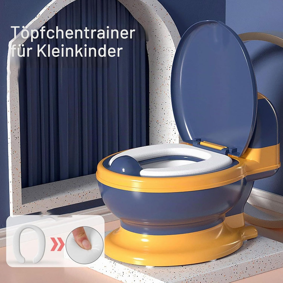 Kleinkind-Übergangs-Töpfchentrainer, Echtes Töpfchen mit Feuchttücher-Aufbewahrung für Kleinkinder