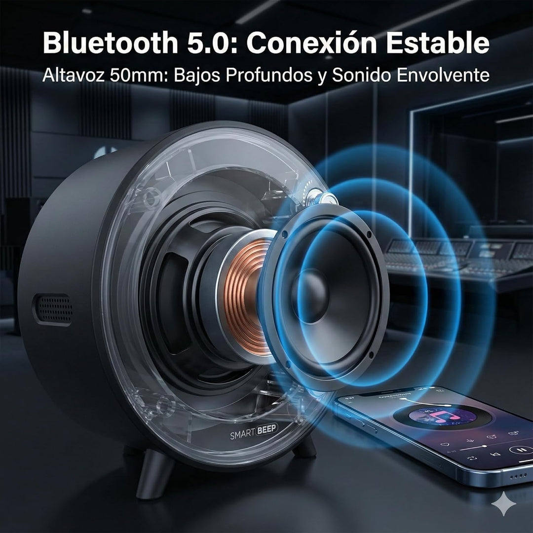 XSQUO Useful Tech Radiowecker mit Batterie und Bluetooth, Dual-Wecker mit FM-Radio, Musik-Player, un