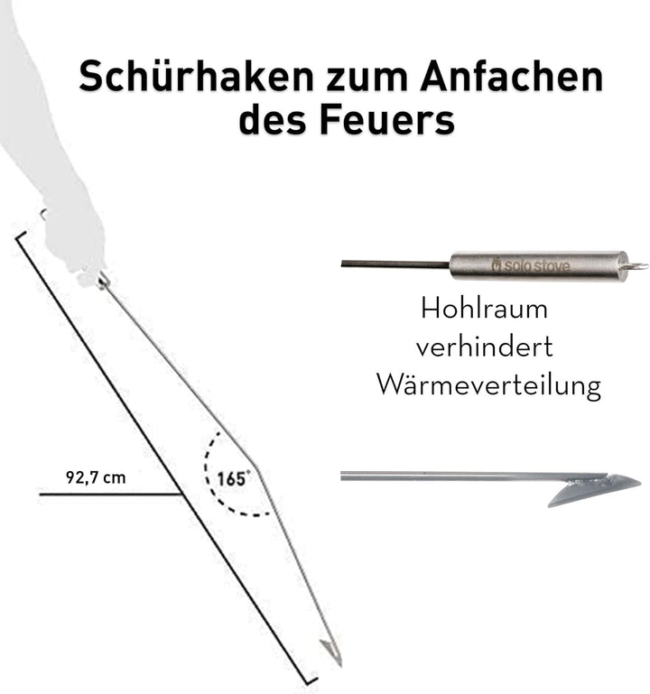 Solo Stove Werkzeug für Feuerschale - Edelstahl-Feuerstellen-Zubehör - Outdoor-Kamin, Feuerstelle, F