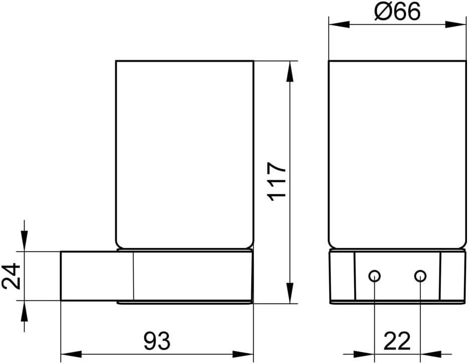 Keuco 14950019000 Plan Glashalter mit Glas chrom