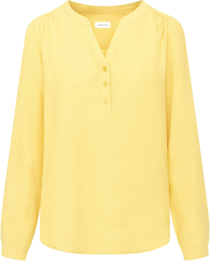 Seidensticker Damen Regular Fit Langarm Bluse 34 Gelb, 34 Gelb