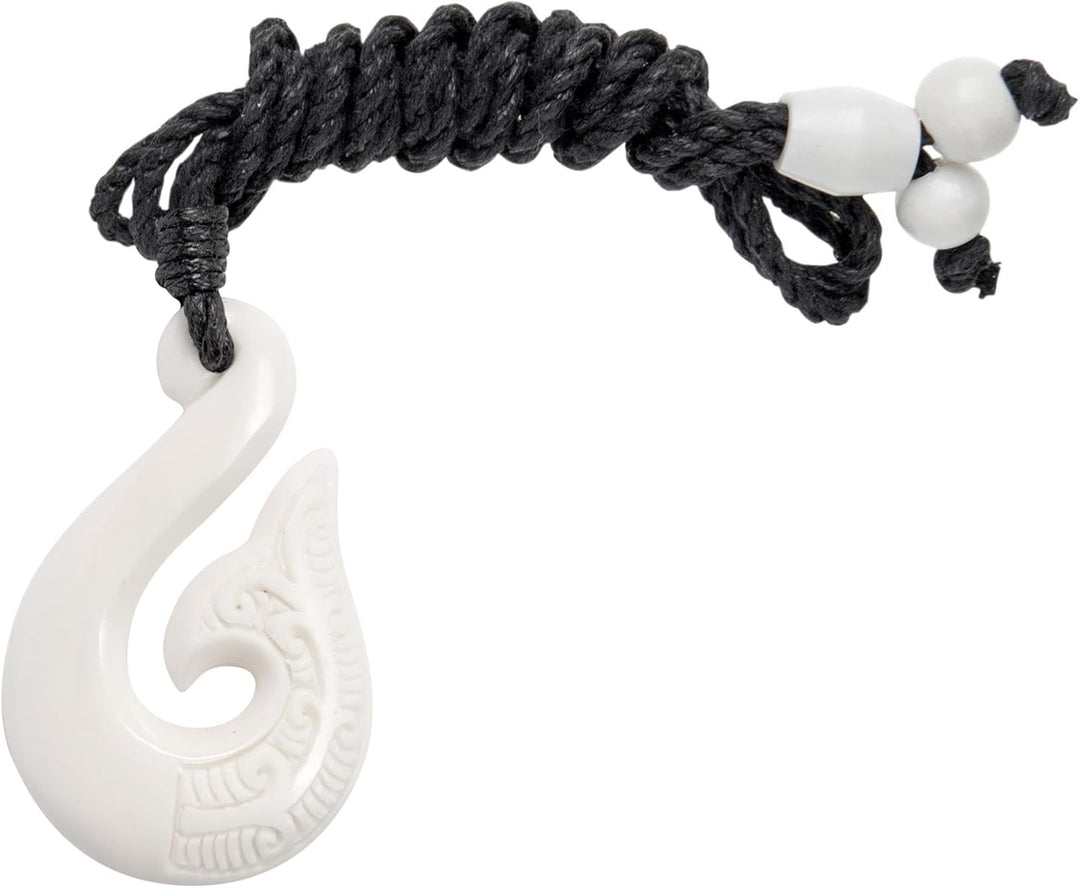 81stgeneration Damen Herren Handgeschnitzte Knochen Whale Tail HEI Matau Maori Anhänger Halskette
